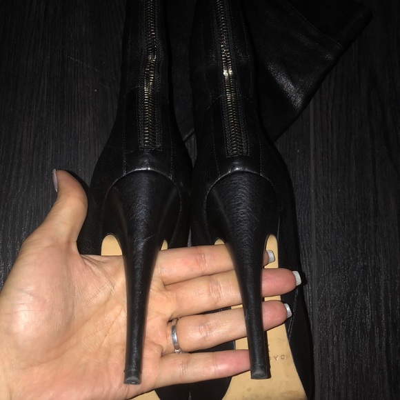 CASADEI BLACK LEATHER MIDSHAFT BOOTS SZ 39 - Picture 11 of 13